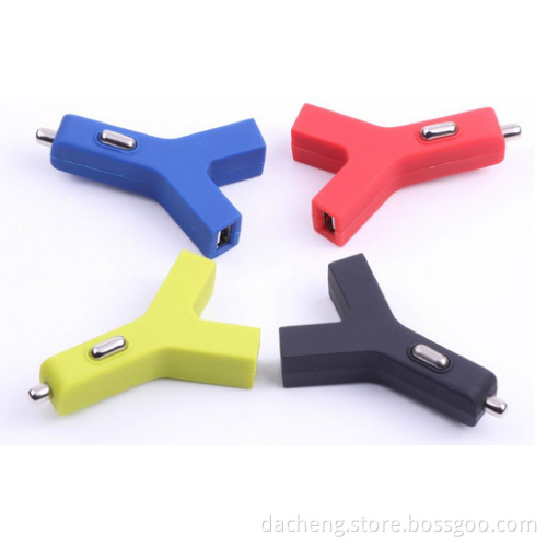 New in China market 2 usb ports Y shape car charger